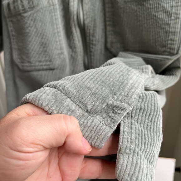 Rokit Sage Cotton Corduroy Short Sleeve Full Zip Jacket Pockets Shirt, Size M - Picture 5 of 13